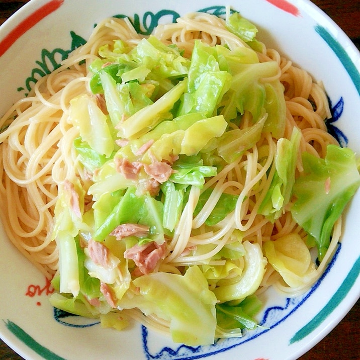 春キャベツの梅昆布茶パスタ